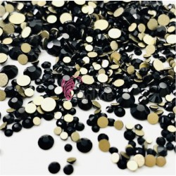 Strasuri din cristale pentru make-up, model Gold SM011AA Black (Negru) Mixt